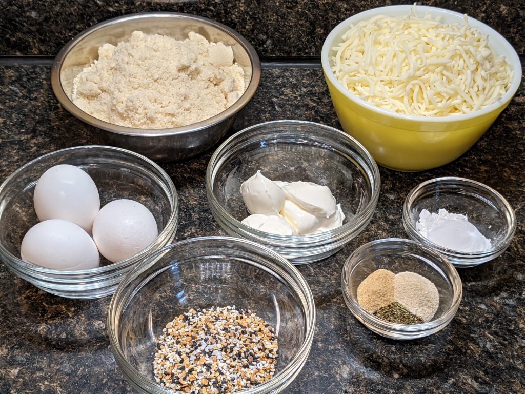 Ingredients for keto bagels