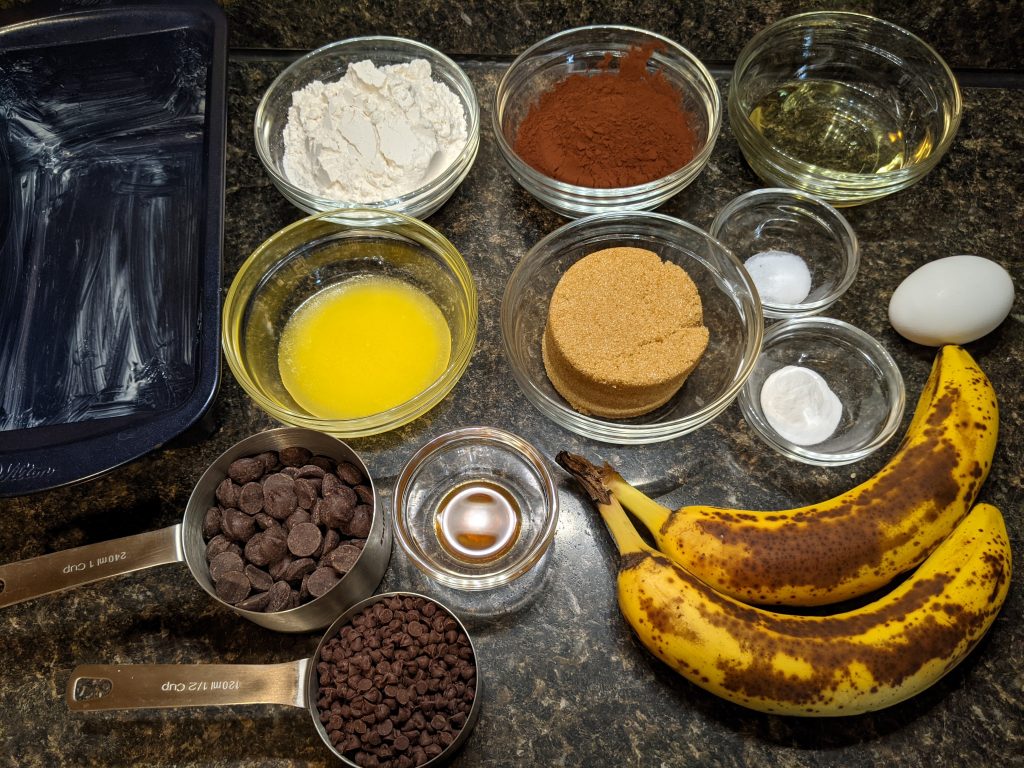 Banana Bread ingredients