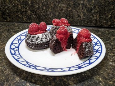 Chocolate Raspberry mini-cakes.