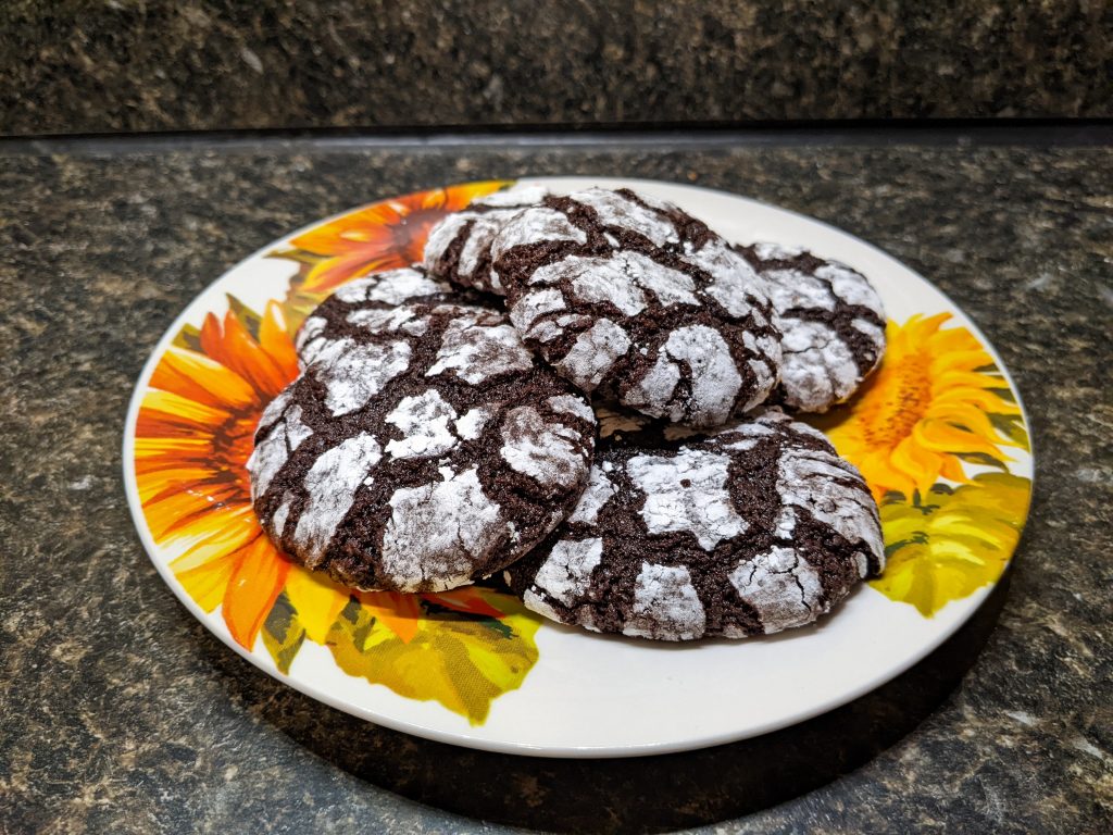 Chocolate crinkle cookies.