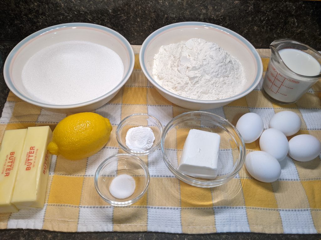 Lemon Pound Cake Ingredients