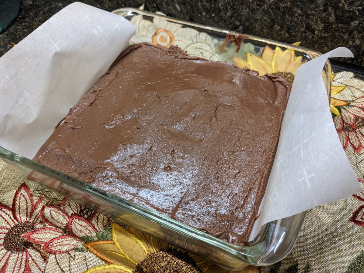 Making Fudge with Marshmallow Fluff Flour and Sunflowers