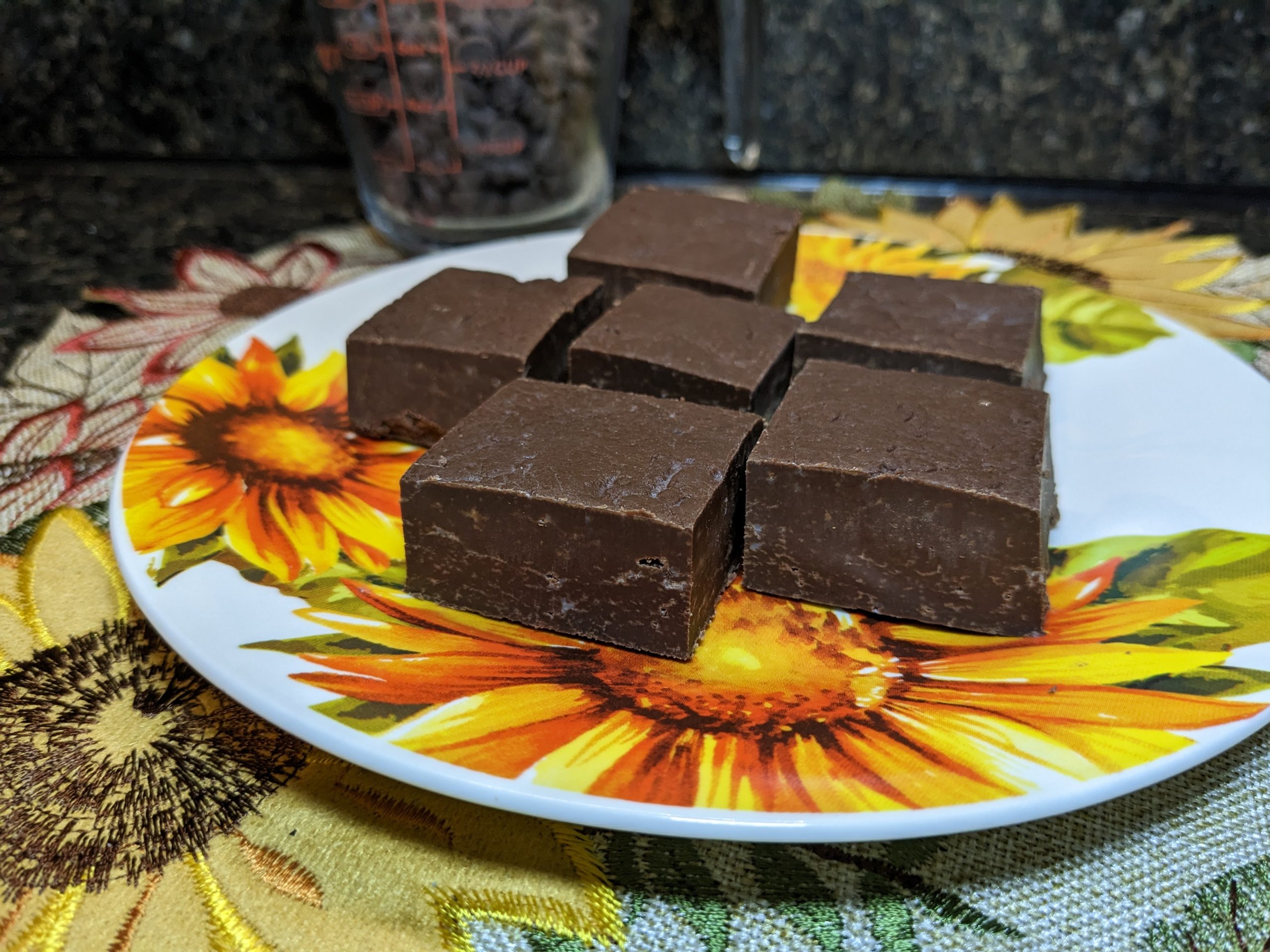 Making Fudge with Condensed Milk Flour and Sunflowers